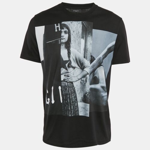 Givenchy Black Printed Cotton Crew Neck T-Shirt L - Givenchy - Modalova