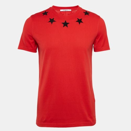 Givenchy Red Cotton Knit Star Patchwork T-Shirt S - Givenchy - Modalova