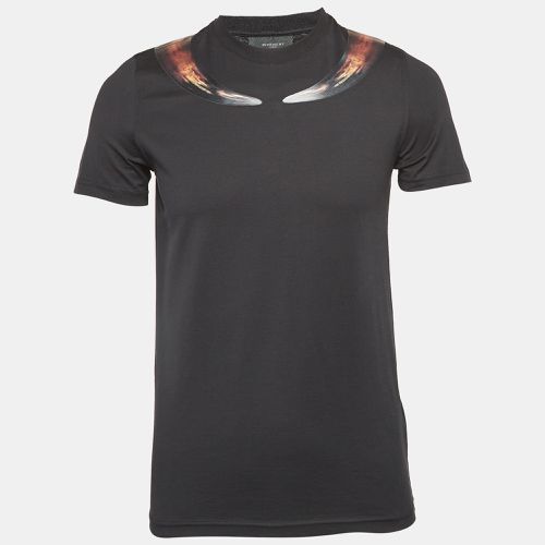 Givenchy Black Collar Horns Cotton T-Shirt XS - Givenchy - Modalova