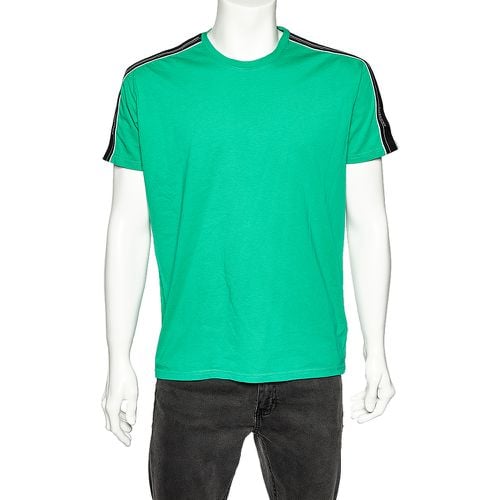 Givenchy Green Cotton Contrast Logo Tape Detail Regular Fit T-Shirt M - Givenchy - Modalova