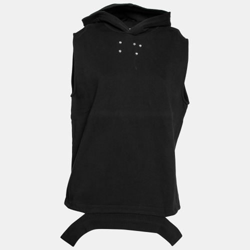 Givenchy Black Cotton Cut-Out Band Detail Sleeveless Hoodie S - Givenchy - Modalova