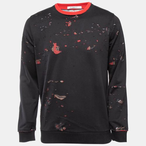 Givenchy Black Ripped Cotton Crew Neck Sweatshirt XS - Givenchy - Modalova