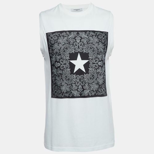 Givenchy White Cotton Print Patch Detail Tank Top M - Givenchy - Modalova