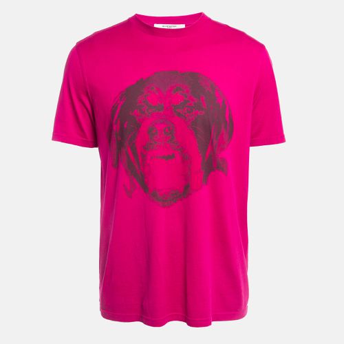 Fuchsia Printed Cotton Crew Neck T-Shirt S - Givenchy - Modalova