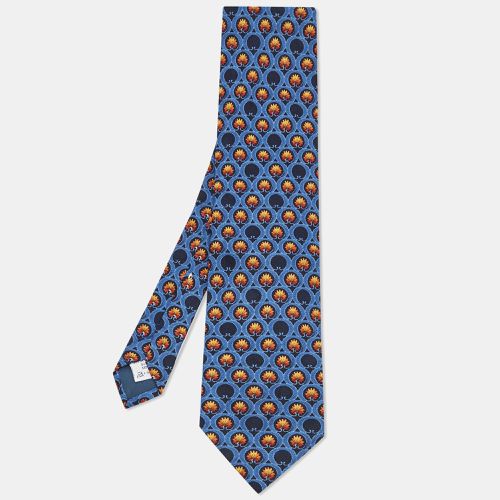 Givenchy Blue Floral Print Silk Tie - Givenchy - Modalova