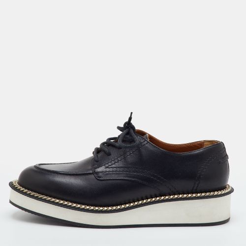 Size 44 Leather Chain Link Platform Lace Up Derby - Givenchy - Modalova