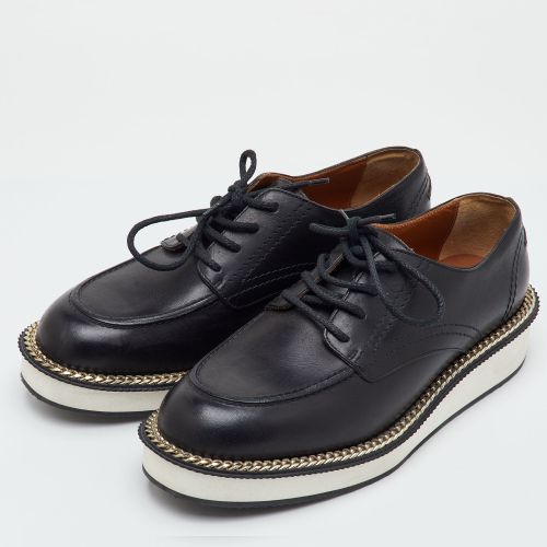 Size 44 Leather Chain Link Platform Lace Up Derby - Givenchy - Modalova