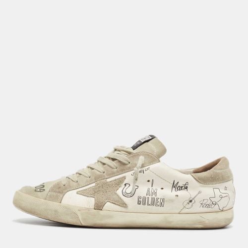 Grey Leather and Suede Superstar Sneakers Size 43 - Golden Goose - Modalova