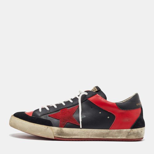 Red Leather Superstar Low Top Sneakers Size 43 - Golden Goose - Modalova