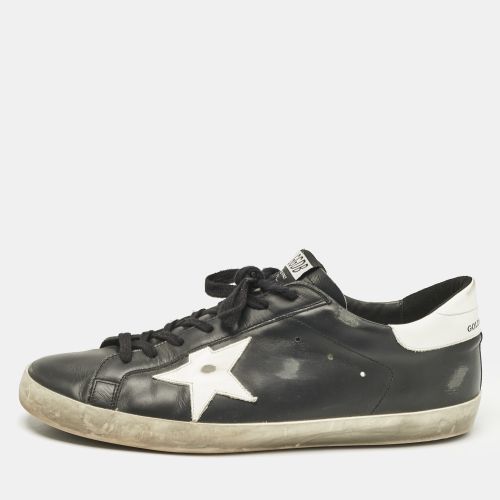 Golden Goose Black/White Leather Superstar Low Top Sneakers Size 46 - Golden Goose - Modalova