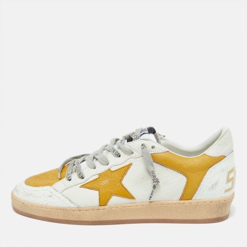 Golden Goose White/Yellow Leather Ballstar Low Top Sneakers Size 42 - Golden Goose - Modalova