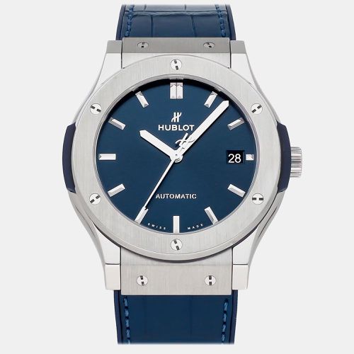 Hublot Blue Stainless Steel Classic Fusion 511.NX.7170.LR Automatic Men's Wristwatch 42 mm - Hublot - Modalova