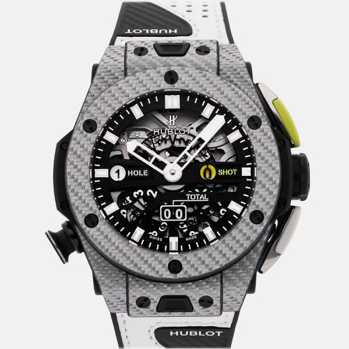 Hublot Black Carbon Fiber Big Bang 416.YS.1120.VR Automatic Men's Wristwatch 45 mm - Hublot - Modalova