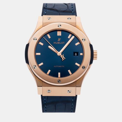 Hublot Blue 18k Rose Gold Classic Fusion 542.OX.7180.LR Automatic Men's Wristwatch 42 mm - Hublot - Modalova