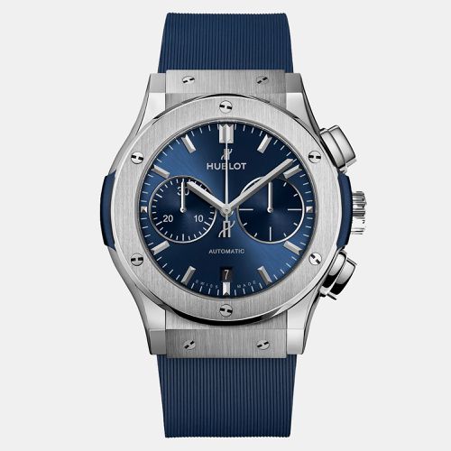 Hublot Blue Titanium Classic Fusion Chronograph Men's Wristwatch 45 mm - Hublot - Modalova