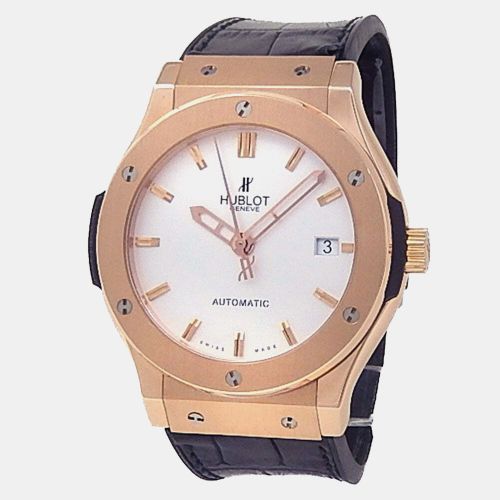 Hublot Classic Fusion 511.PX.2610.LR Automatic Silver 18k Rose Gold Men's Wristwatch 45 mm - Hublot - Modalova