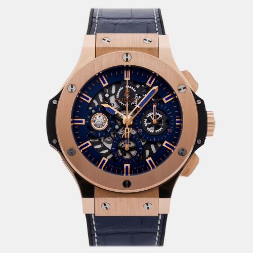 Pre-Owned Hublot Big Bang AeroBang Crown of Light 310.PX.7180.LR.COL19 Blue Automatic 18k Rose Gold Titanium Men's Wristwatch 44 MM - Hublot - Modalova