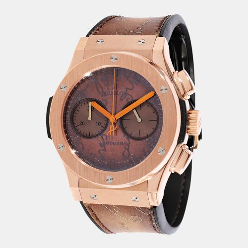 K Rose Gold Berluti Scritto King Gold 521.OX.0500.VR.BER17 Men's Wristwatch 45 mm - Hublot - Modalova