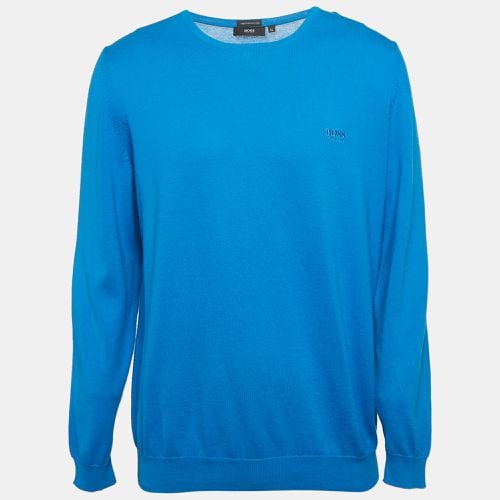 Boss Hugo Boss Blue Cotton Knit Long Sleeve Sweatshirt XL - Hugo Boss - Modalova