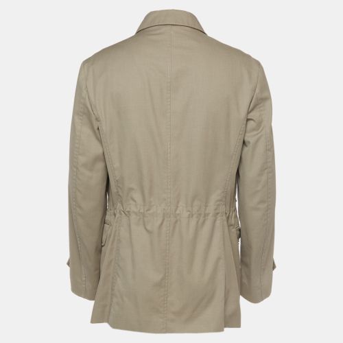 Brioni Wool Blend Long Sleeve Zip Up Jacket L - Hugo Boss - Modalova