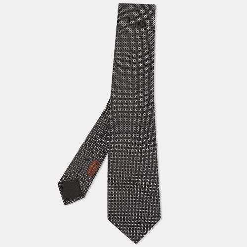 Hermes Black Dotted Silk Tie - Hermes - Modalova