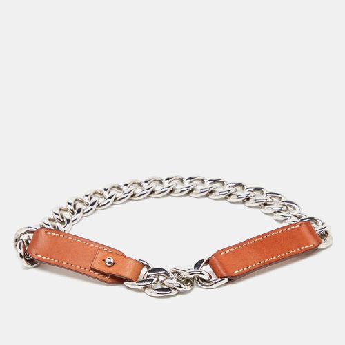 Hermes Brown Barenia Leather Chain Dog Collar - Hermes - Modalova