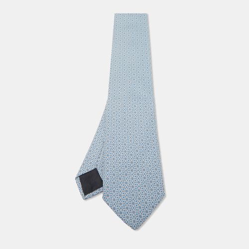 Hermes Blue Patterned Silk Classic Tie - Hermes - Modalova