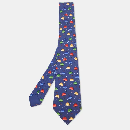 Hermès Multicolor Umbrella Print Silk Classic Tie - Hermes - Modalova