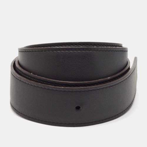 Hermès Bleu Minuit/Noir Togo and Swift Leather Reversible Belt Strap 90 CM - Hermes - Modalova