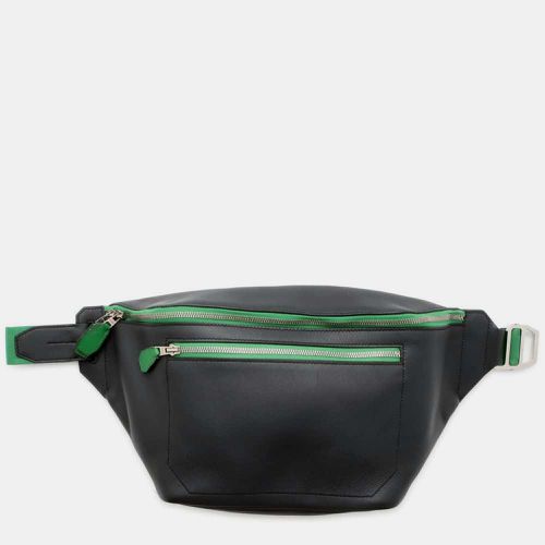 Hermes Black/Vert Vertigo Taurillon Cristobal CitySlide Cloth Bag Size GM - Hermes - Modalova