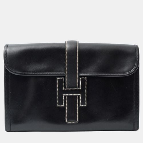 Hermes Black Epsom Jige Elan Clutch Bag - Hermes - Modalova