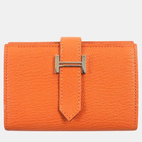 Hermes Bearn Mini Orange Bi-fold Wallet - Hermes - Modalova