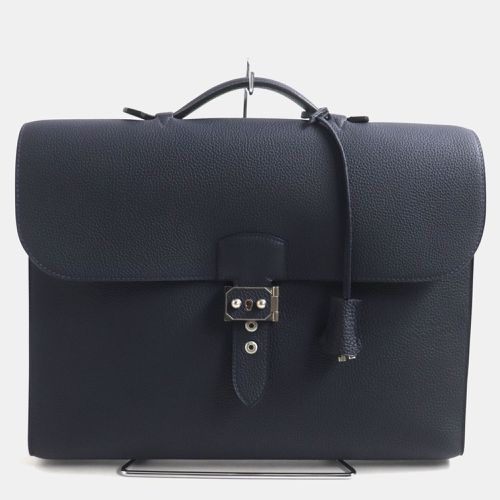 Hermes Blue Leather Togo Leather Sac A Depeche Briefcase - Hermes - Modalova