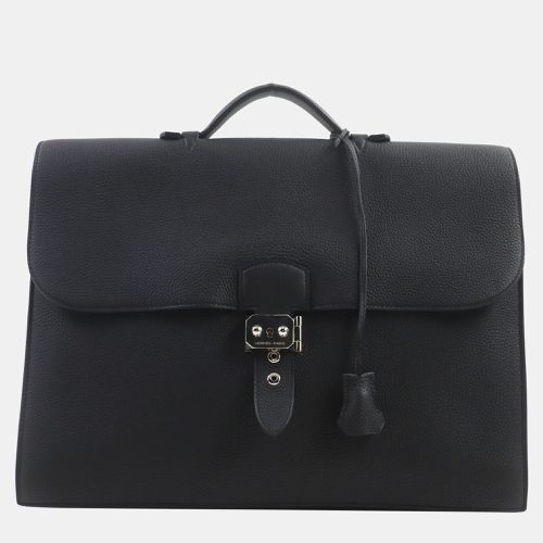 Hermes Black Leather Sac Adepeche 38 Togo Leather Briefcase - Hermes - Modalova