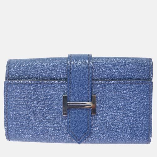 Hermes Blue Leather Chevre Leather 4 Row Key Holder - Hermes - Modalova