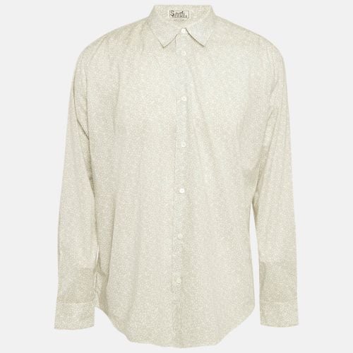 Hermes White Printed Cotton Long Sleeve Shirt XXXL - Hermes - Modalova