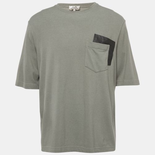 Hermes Grey Cotton Pique Crew Neck T-Shirt XL - Hermes - Modalova