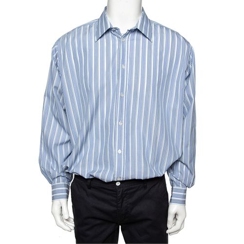 Hermes Blue Striped Cotton Long Sleeve Shirt 3XL - Hermes - Modalova