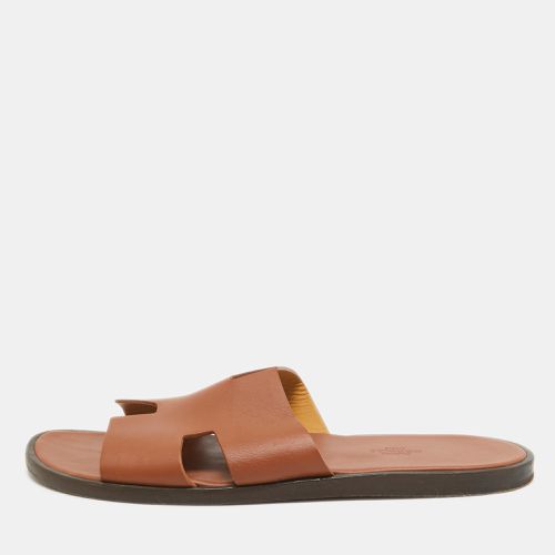 Hermes Brown Leather Izmir Sandals Size 43.5 - Hermes - Modalova