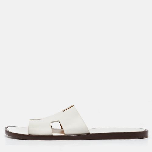 Hermes White Leather Izmir Sandals Size 44.5 - Hermes - Modalova