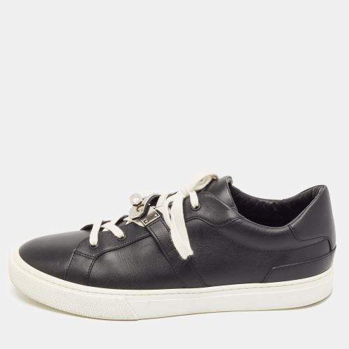 Hermes Black Leather Day Lace Up Sneakers Size 43.5 - Hermes - Modalova