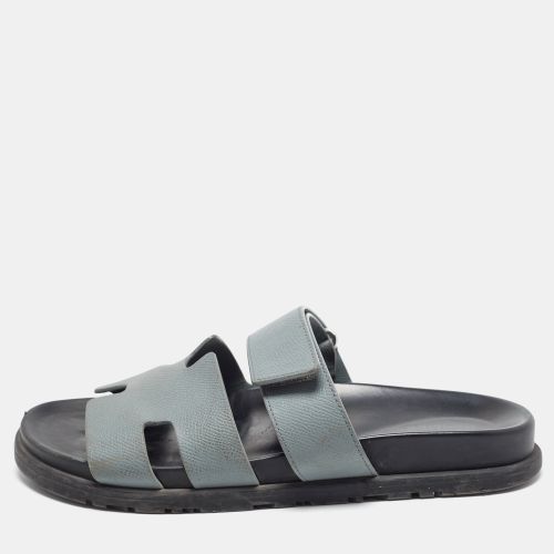 Chypre Size 40 Leather Flat Slides - Hermes - Modalova
