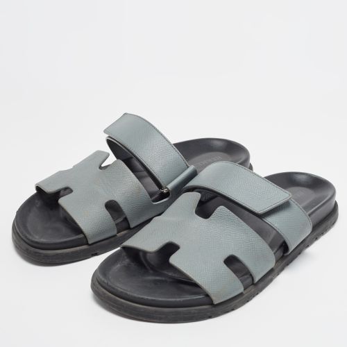 Chypre Size 40 Leather Flat Slides - Hermes - Modalova