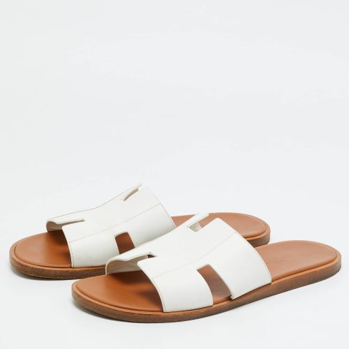 Izmir Size 42 Leather Flat Slides - Hermes - Modalova