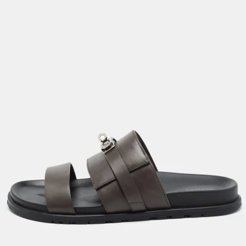 Jackson Size 43 Leather Flat Sandals - Hermes - Modalova
