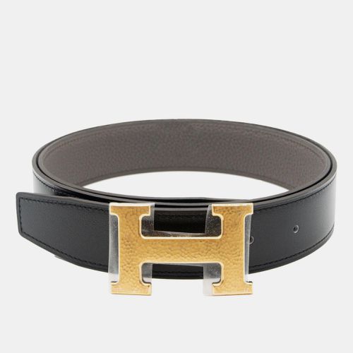 Hermes Noir/Etain Constance H Martelee Buckle with 32mm Reversible Belt in (sz 90) - Hermes - Modalova