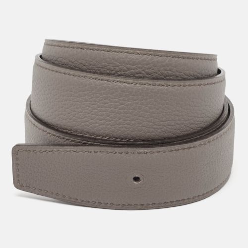 Hermes Gris Meyer/Noir Togo and Box Leather Reversible Belt Strap 90 CM - Hermes - Modalova