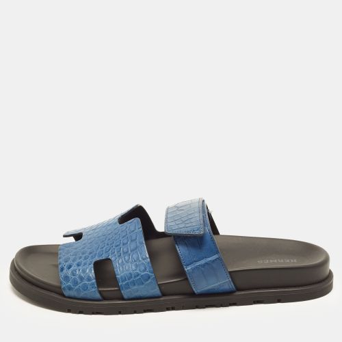 Chypre Size 43 Matte Alligator Flat Sandals - Hermes - Modalova