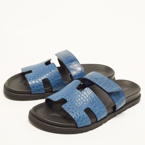 Chypre Size 43 Matte Alligator Flat Sandals - Hermes - Modalova
