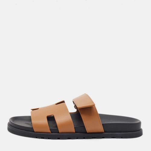 Chypre Size 43.5 Leather Slide Sandals - Hermes - Modalova